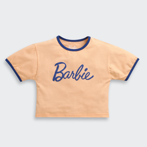 Barbie Peach Ringer T-Shirt BATP2092