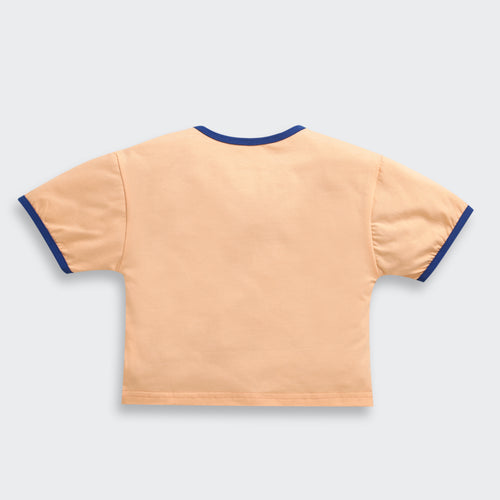 Barbie Peach Ringer T-Shirt BATP2092