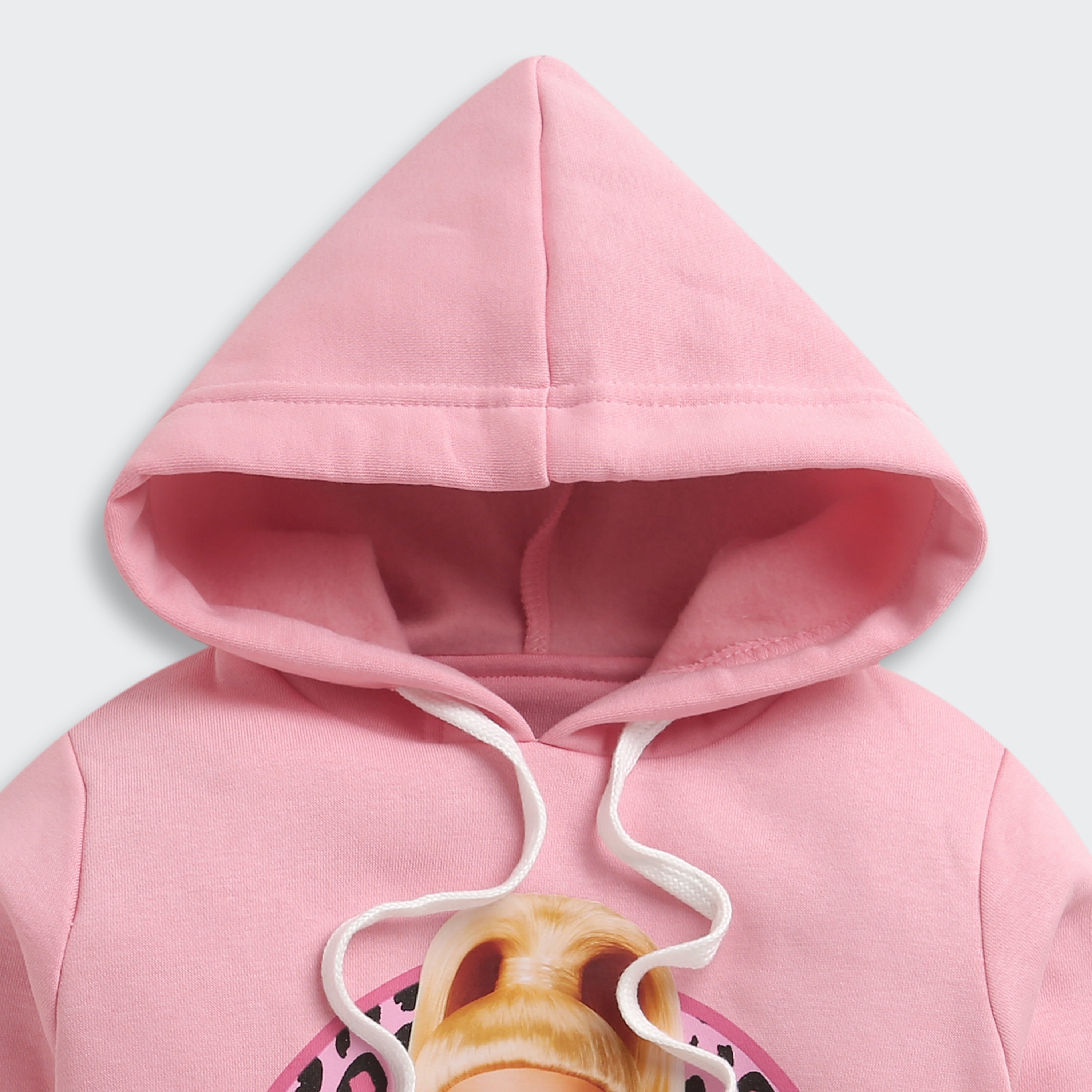 Light Pink Barbie Hoodie – Soft Fleece Casual Wear