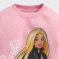 Pink Barbie Sweatshirt for Girls – Cozy Winter Wear