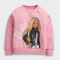 Pink Barbie Sweatshirt for Girls – Cozy Winter Wear