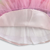 Barbie Rainbow Tulle Layered Party Dress For Girls | Multicolor Birthday Frock | Kids | Tiny Girl India