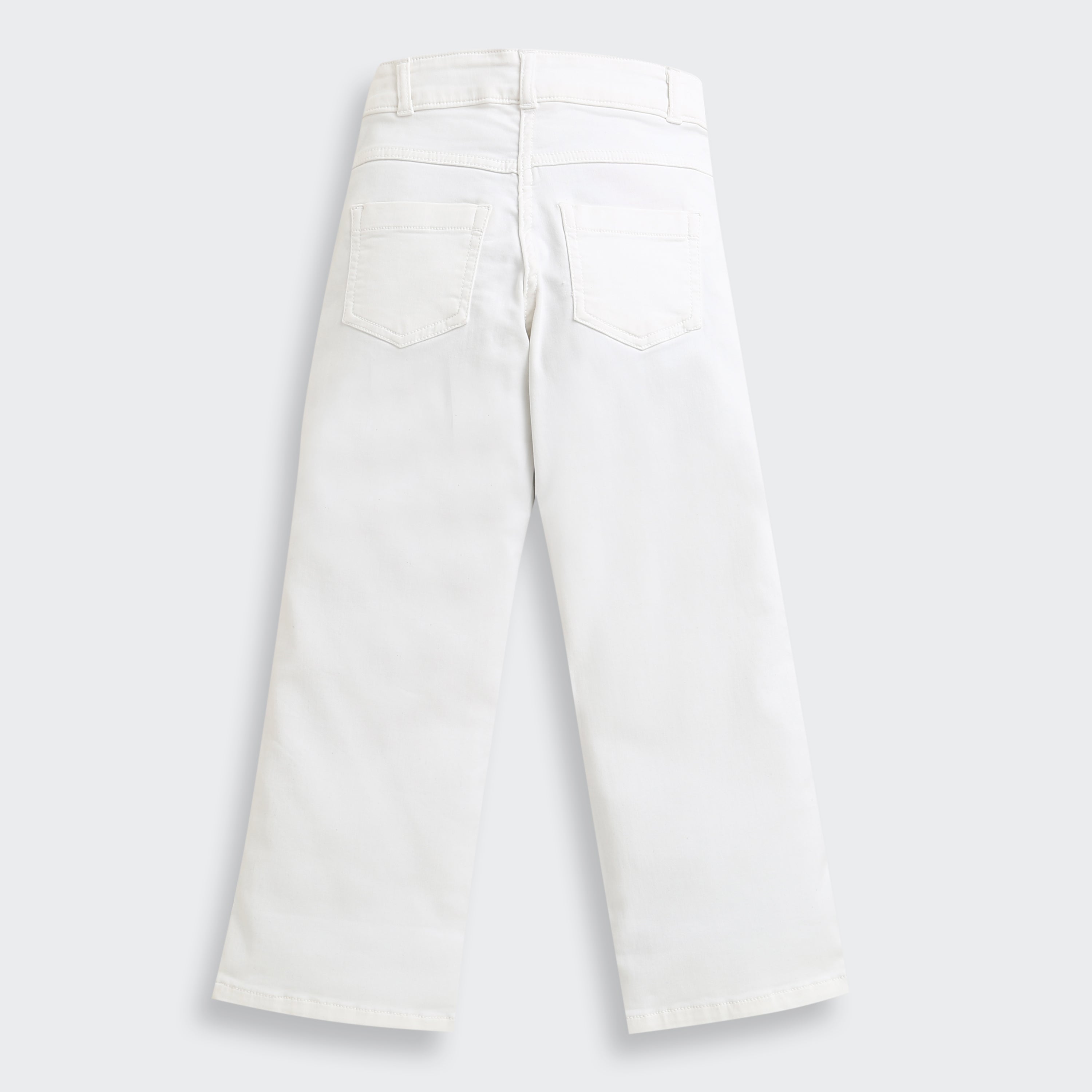 Barbie x Tiny Girl White Embroidered Jeans for Girls | Stylish Kidswear