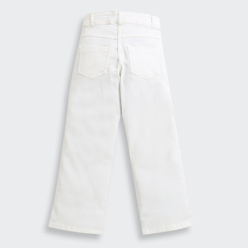 Barbie White Embroidered Jeans BAP572