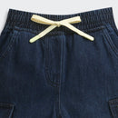 Barbie Dark Blue Wide-Leg Denim Cargo Pants BAP555