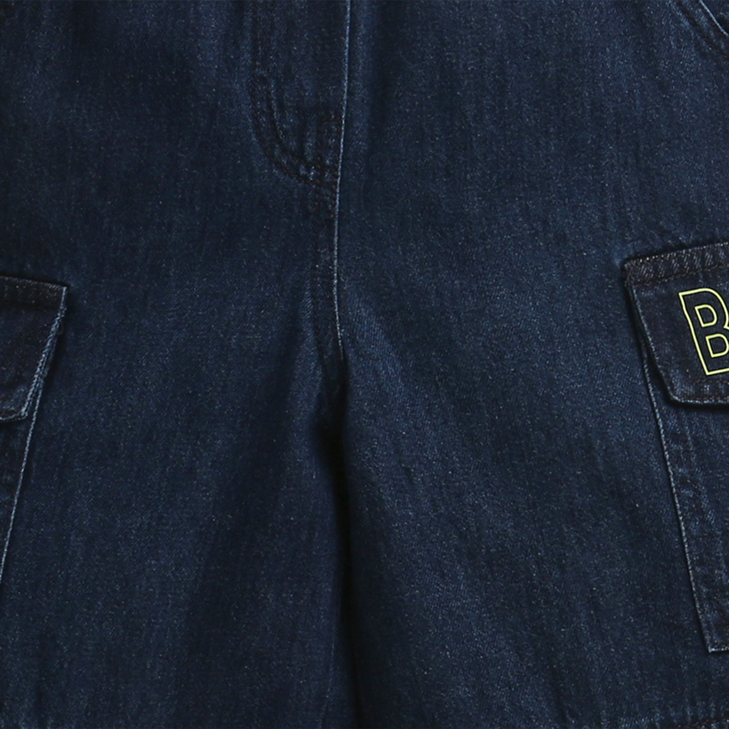 Barbie Dark Blue Wide-Leg Denim Cargo Pants BAP555