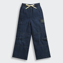 Barbie Dark Blue Wide-Leg Denim Cargo Pants BAP555