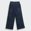 Barbie Dark Blue Wide-Leg Denim Cargo Pants BAP555
