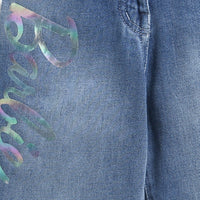 Barbie x Tiny Girl Washed Denim Pants for Girls | Trendy Kidswear