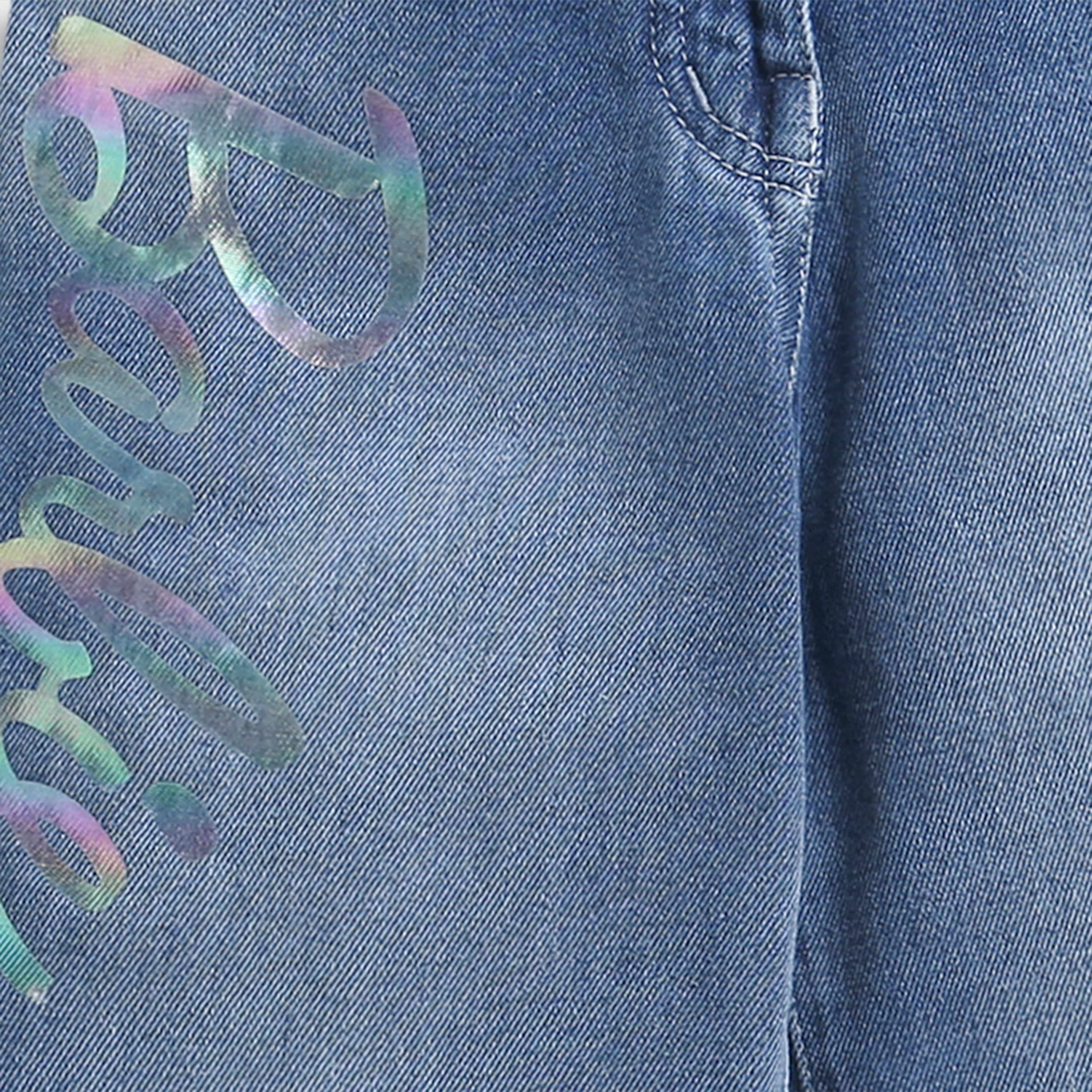 Barbie x Tiny Girl Washed Denim Pants for Girls | Trendy Kidswear