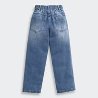 Barbie x Tiny Girl Washed Denim Pants for Girls | Trendy Kidswear