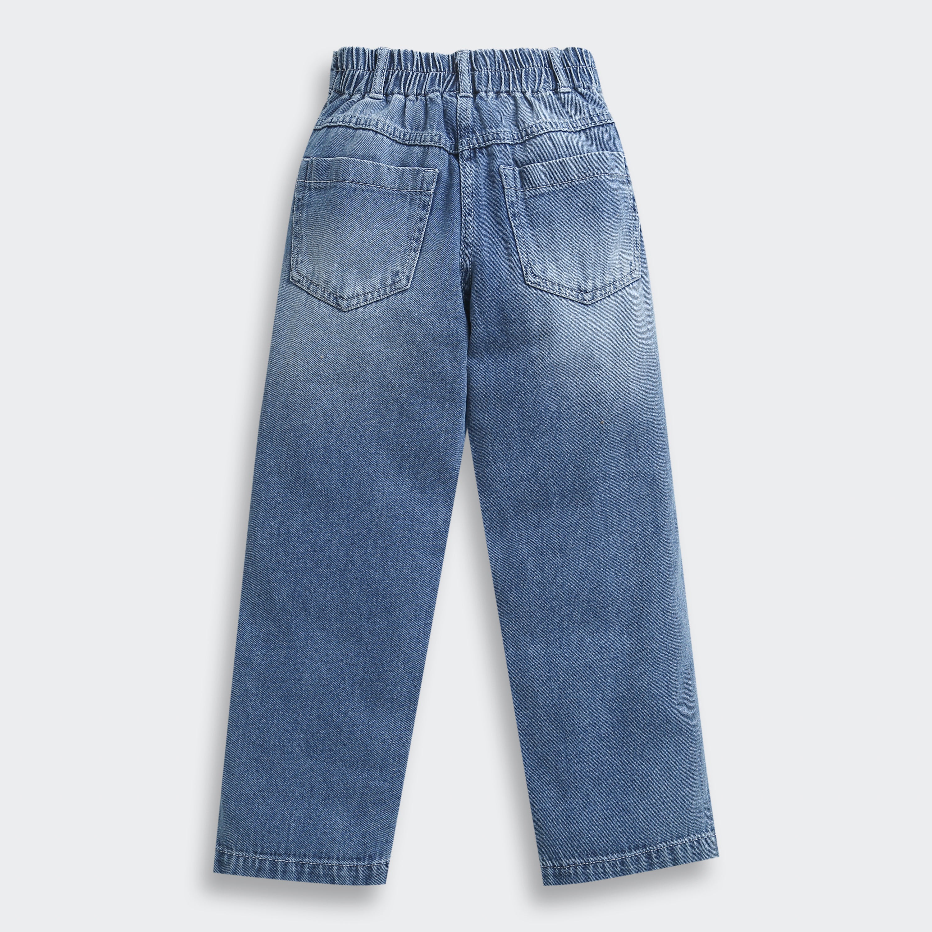 Barbie x Tiny Girl Washed Denim Pants for Girls | Trendy Kidswear