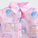 Pink Barbie Print Shirt – Classic Collared Charm