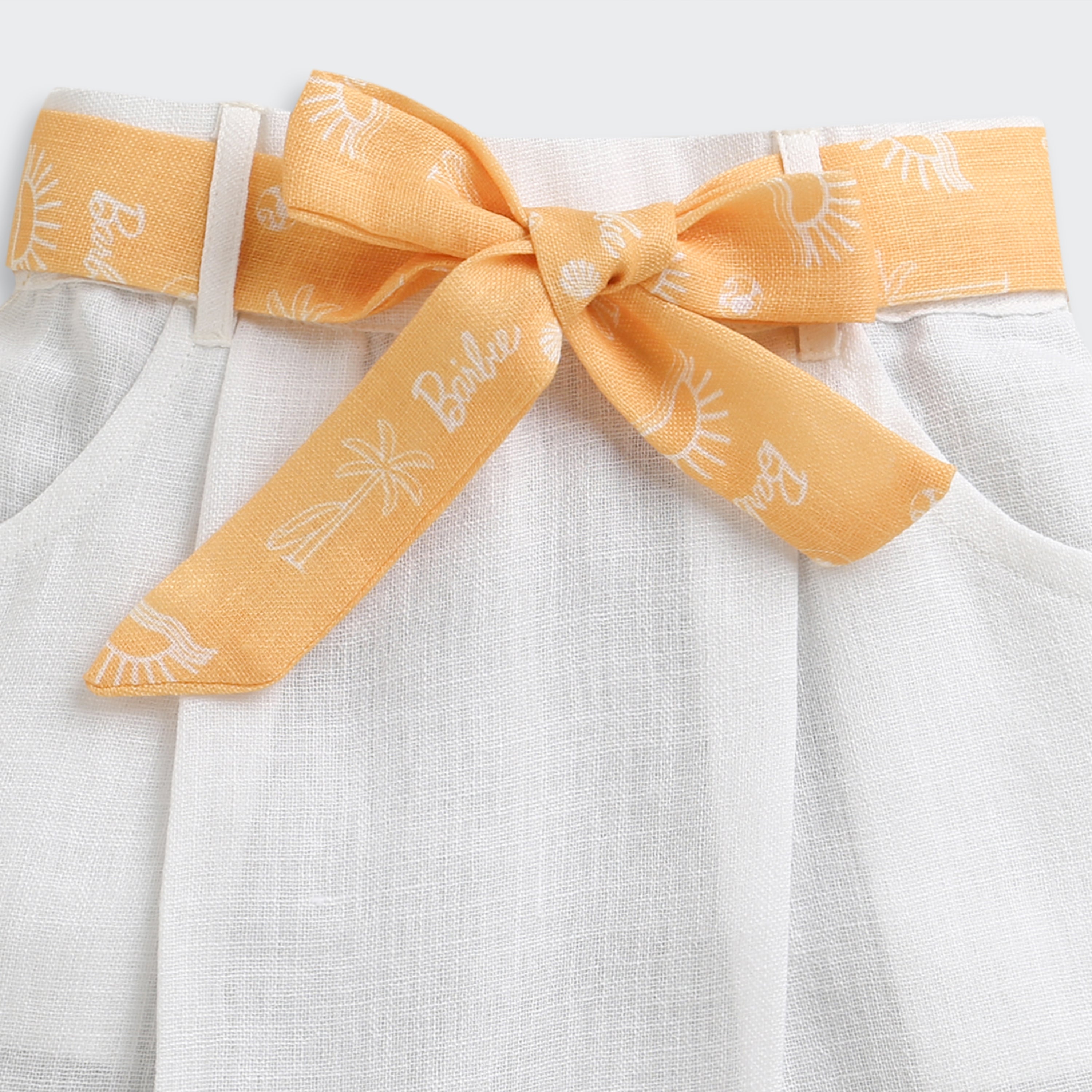 Mustard & White Lace Co-ord Set – Elegant Summer Look