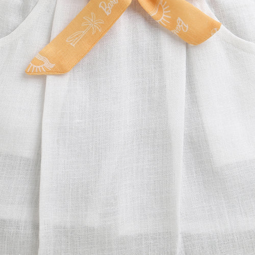 Mustard & White Co-ord Set BASET373