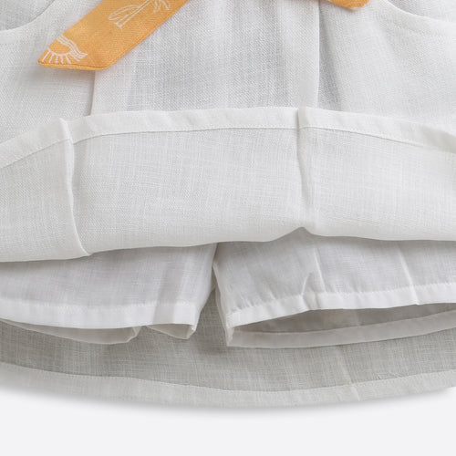 Mustard & White Co-ord Set BASET373