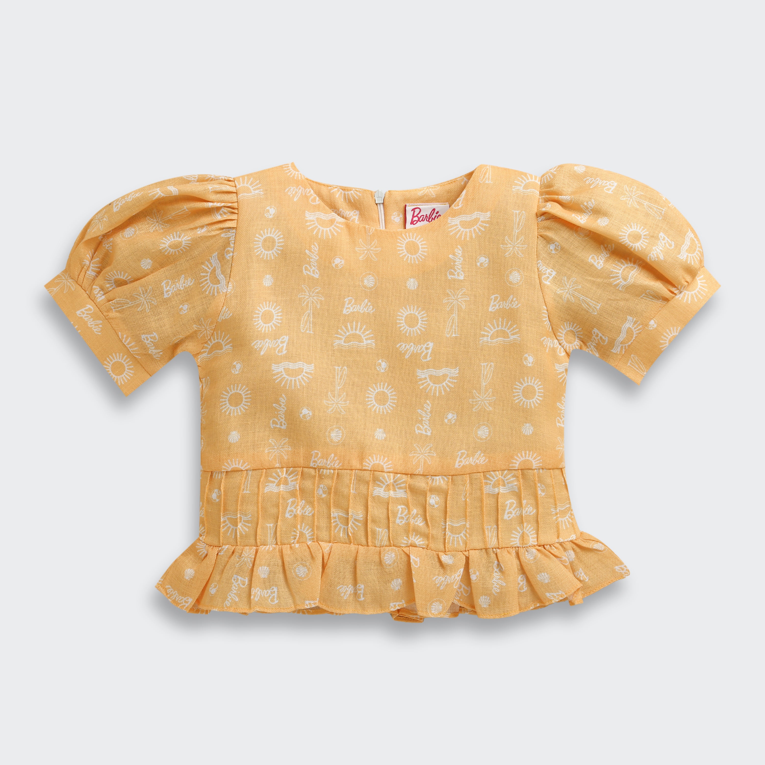 Mustard & White Lace Co-ord Set – Elegant Summer Look