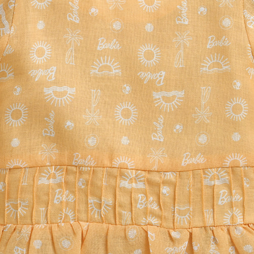 Mustard & White Co-ord Set BASET373