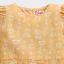 Mustard & White Lace Co-ord Set – Elegant Summer Look