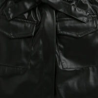 Black Faux Leather Co-ord Set – Cool Party Look for Girls