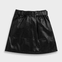 Black Faux Leather Co-ord Set – Cool Party Look for Girls