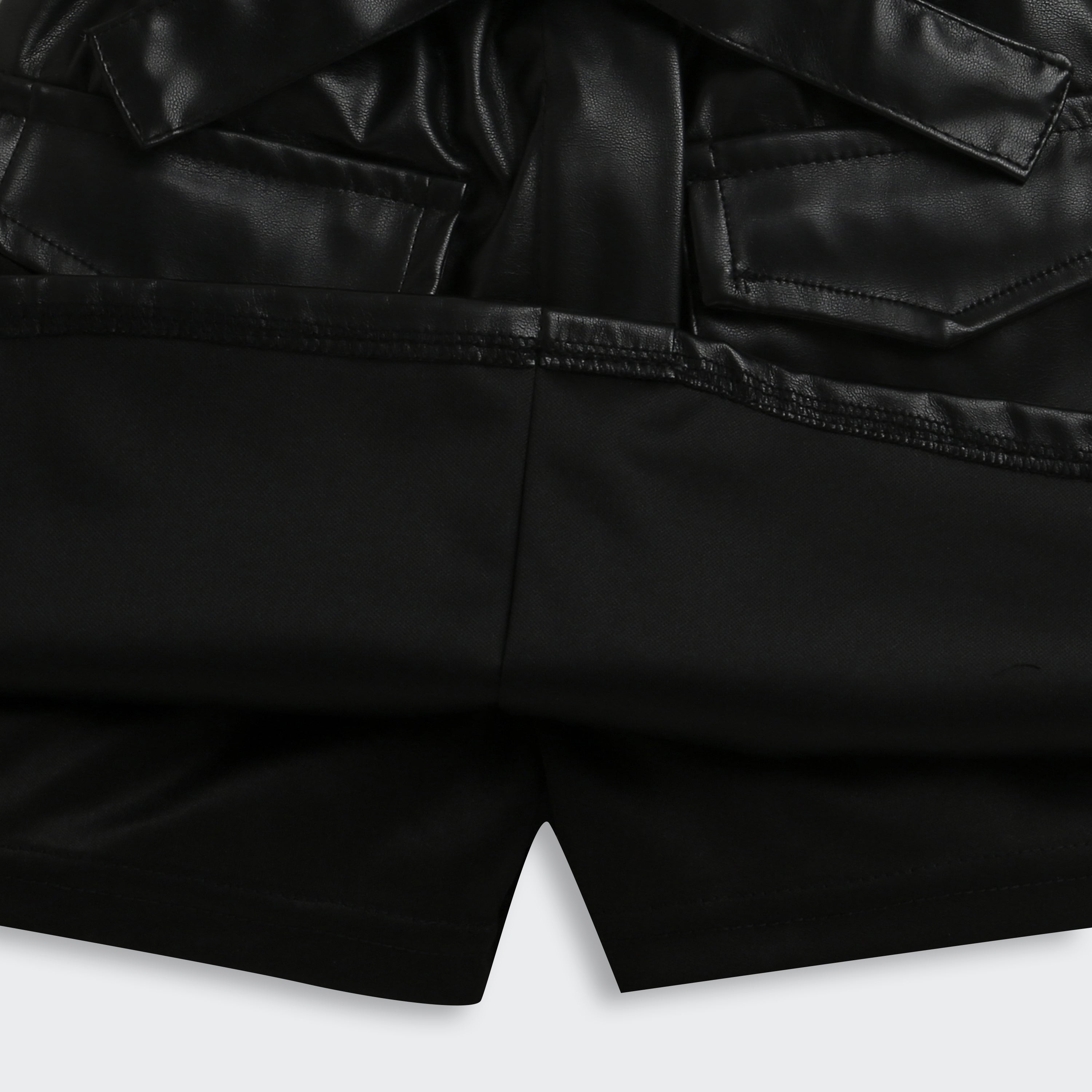 Black Faux Leather Co-ord Set – Cool Party Look for Girls