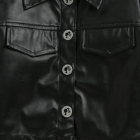 Black Faux Leather Co-ord Set – Cool Party Look for Girls