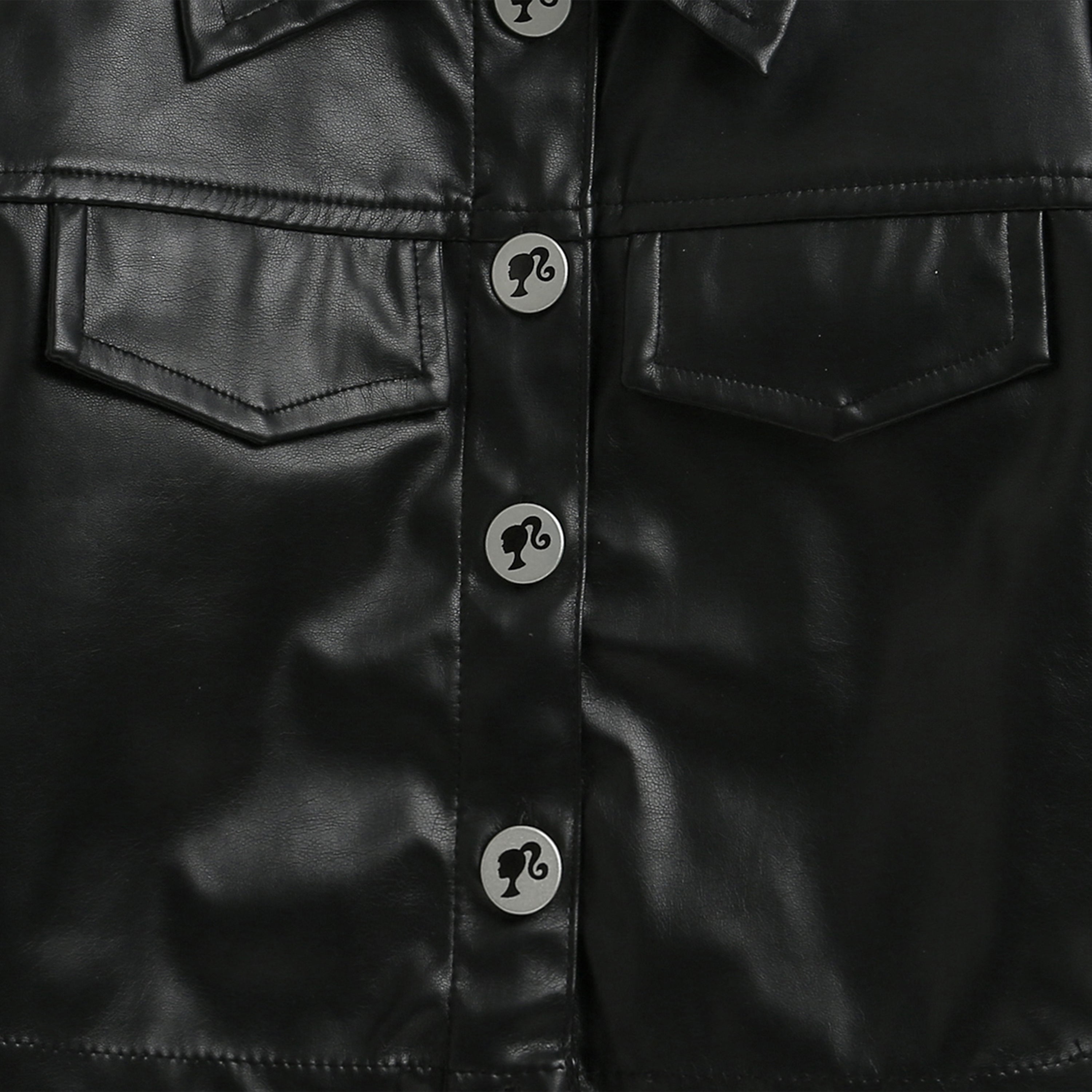 Black Faux Leather Co-ord Set – Cool Party Look for Girls