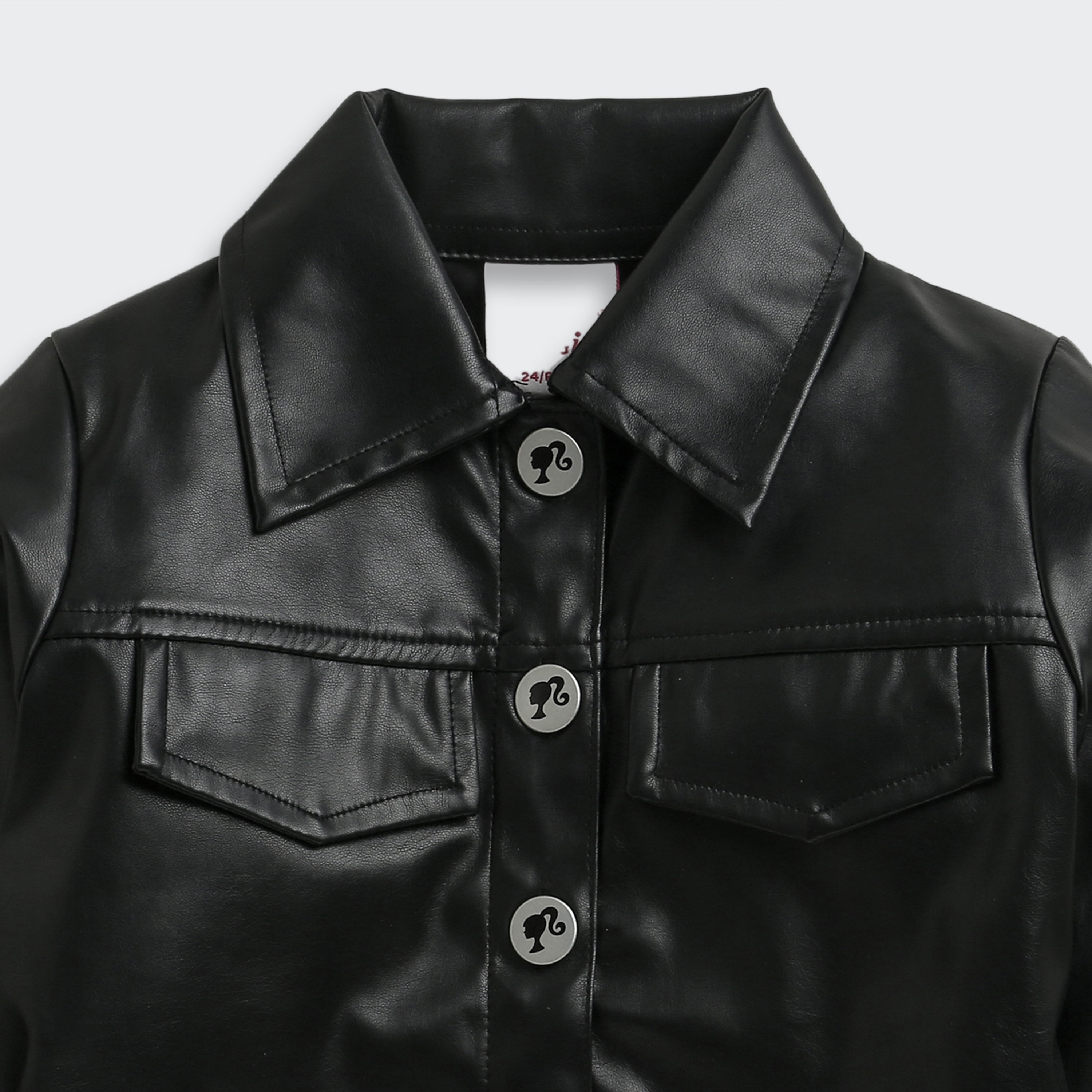 Black Faux Leather Co-ord Set – Cool Party Look for Girls