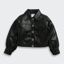 Black Faux Leather Co-ord Set – Cool Party Look for Girls