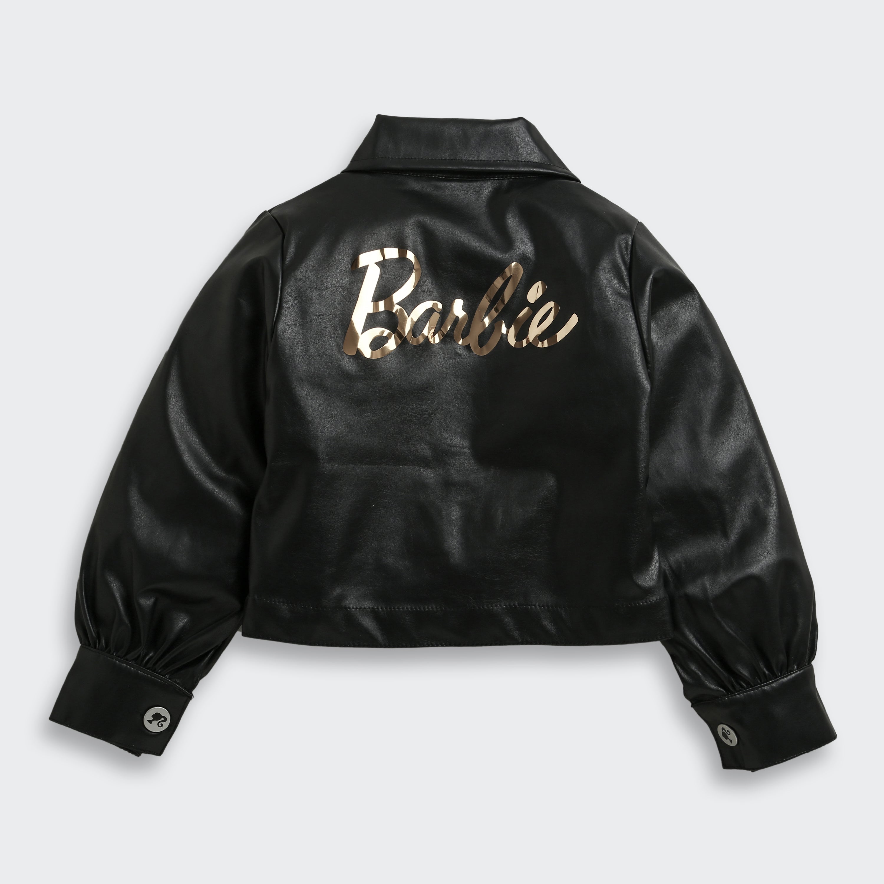 Black Faux Leather Co-ord Set – Cool Party Look for Girls