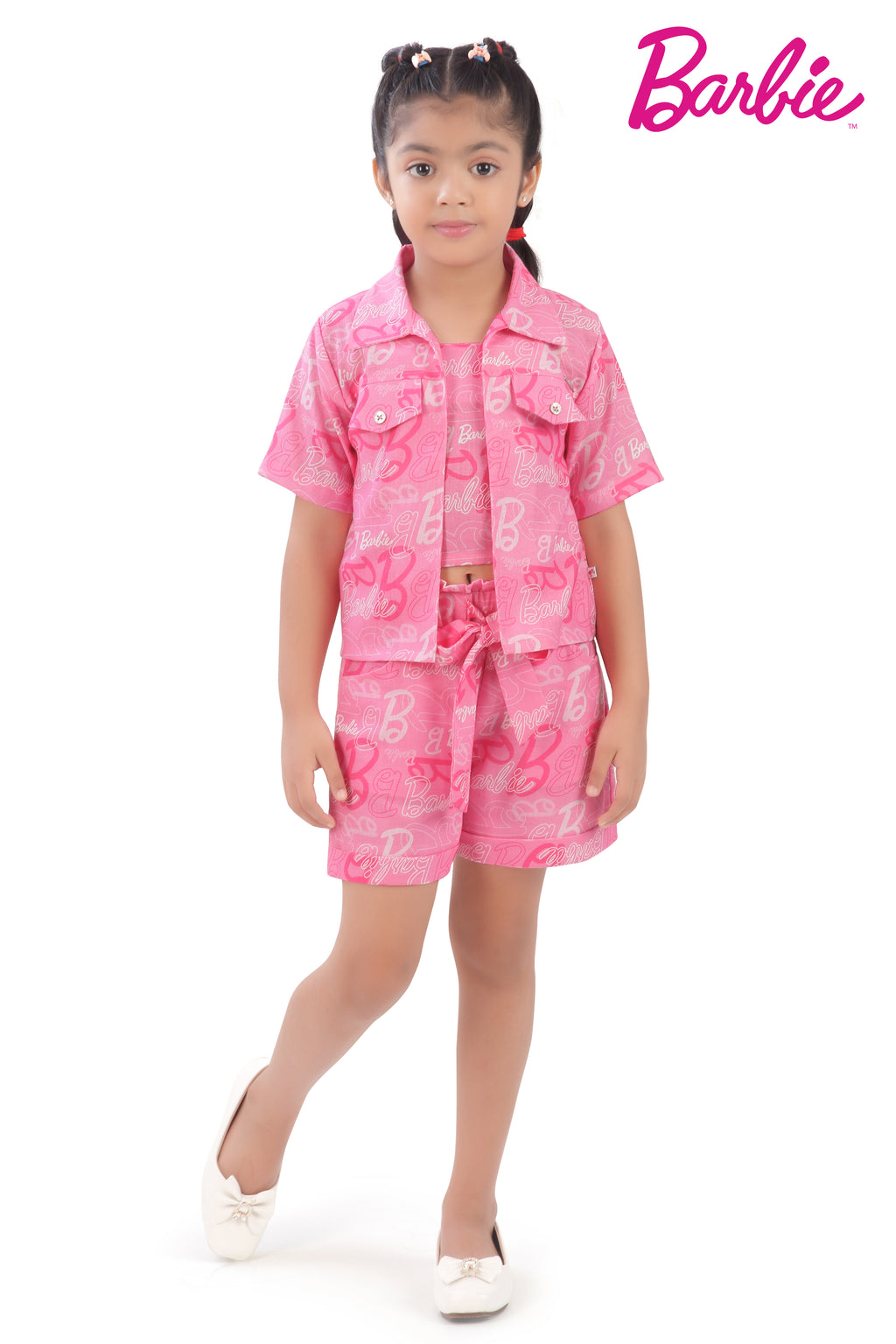 Pink Printed Shirt Co-ord Set BASET389