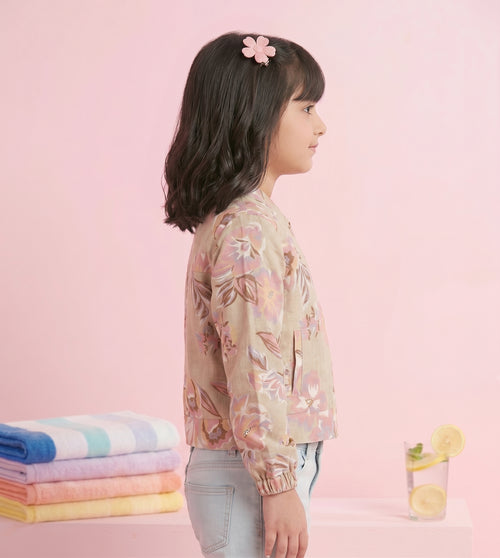 Floral Printed Jacket J378
