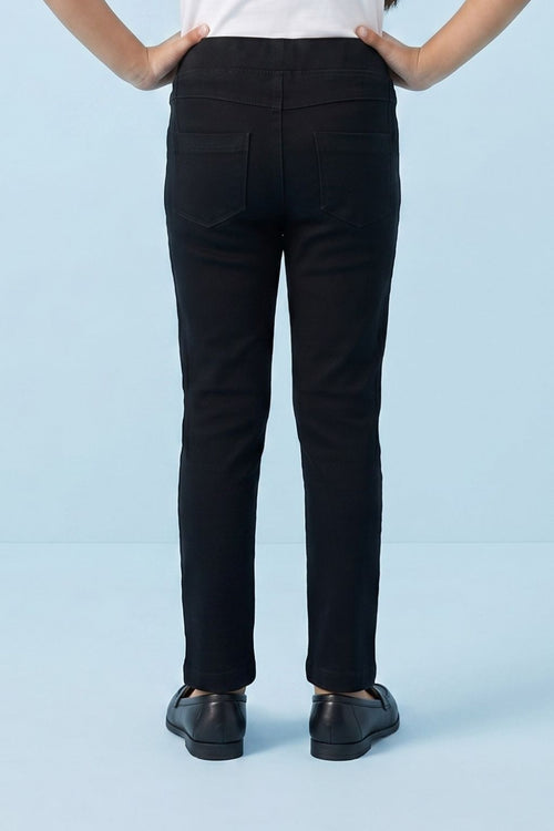 Black Cotton Leggings JG866