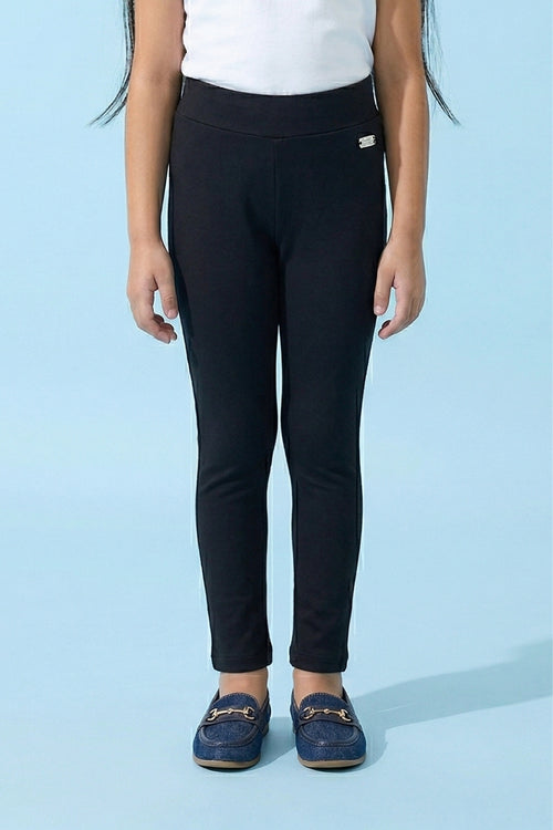 Black Cotton Leggings JG867