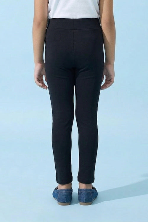 Black Cotton Leggings JG867