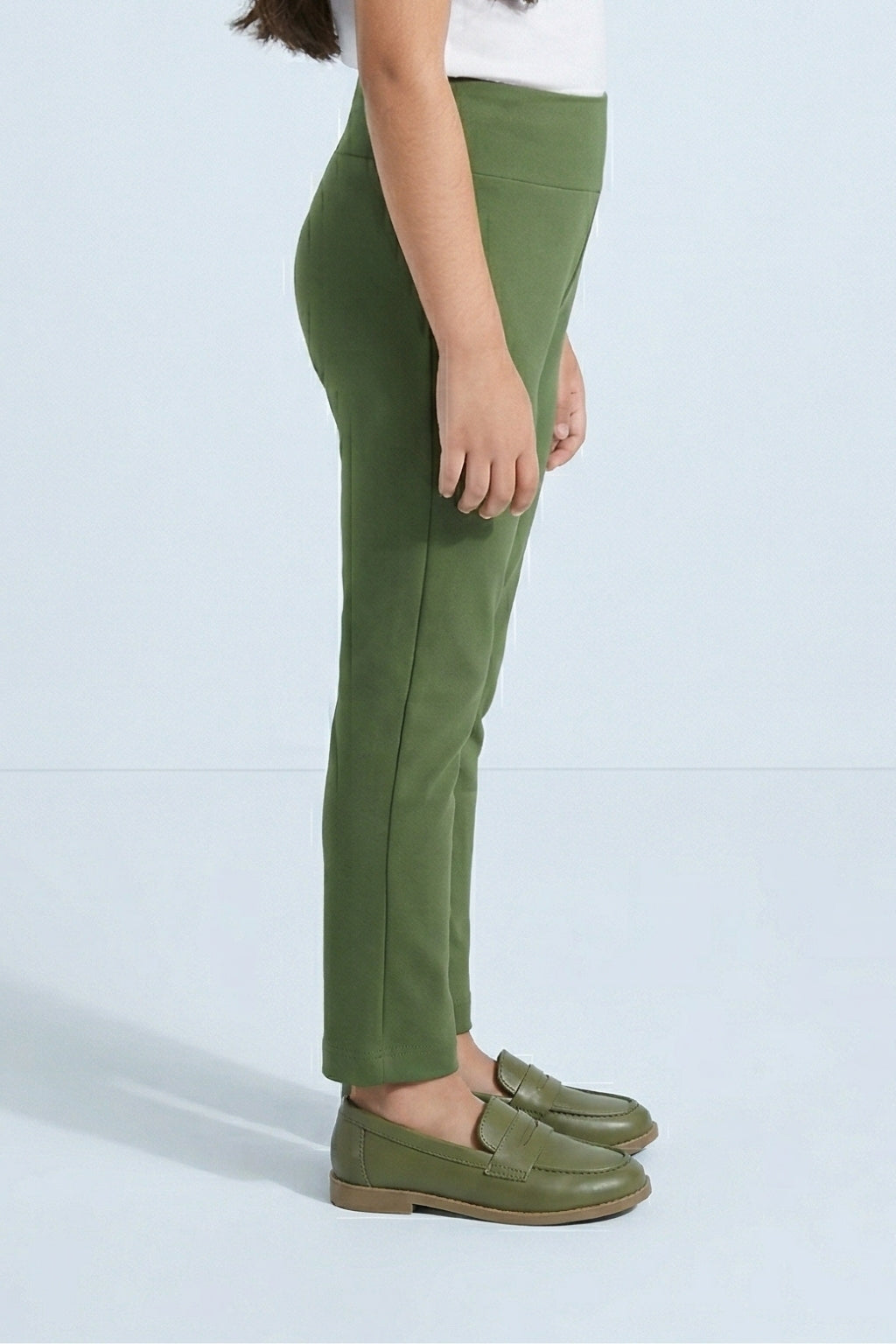 Olive Green Stretch Fit Leggings JG867