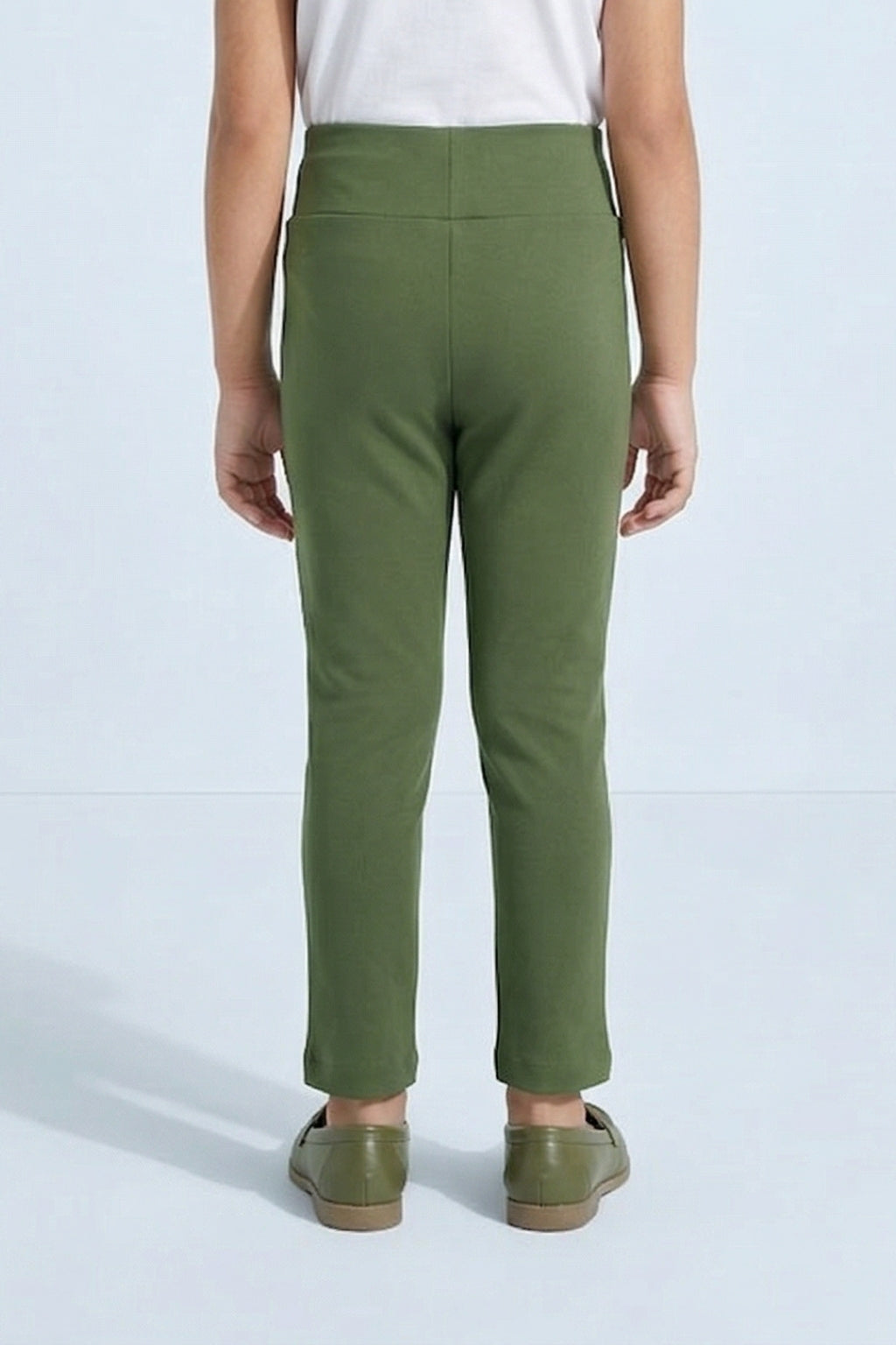 Olive Green Stretch Fit Leggings JG867