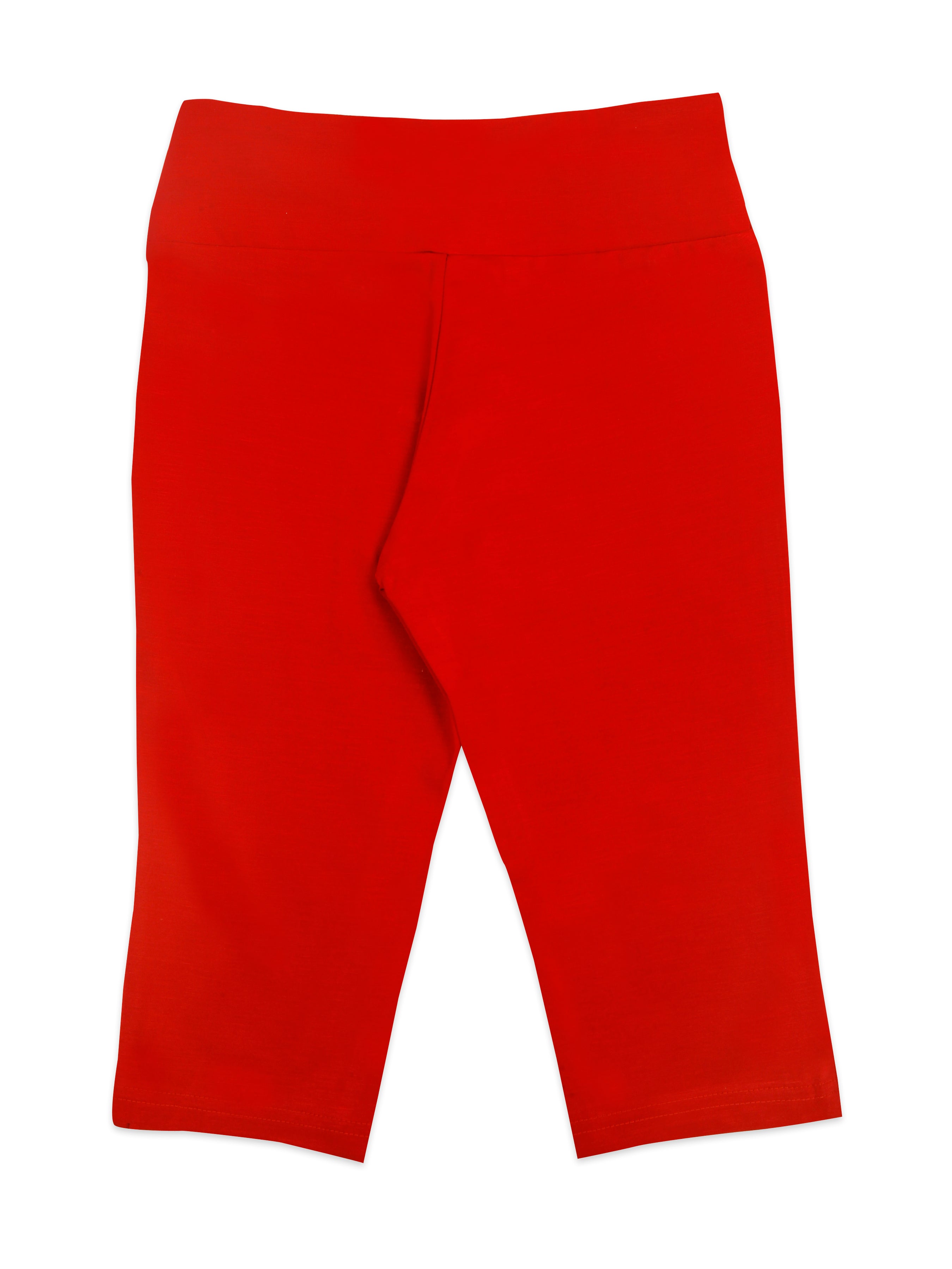 Red Mid-Length Pants – Stretch Comfort Fit
