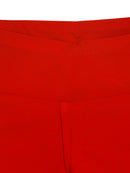 Red Mid-Length Pants – Stretch Comfort Fit
