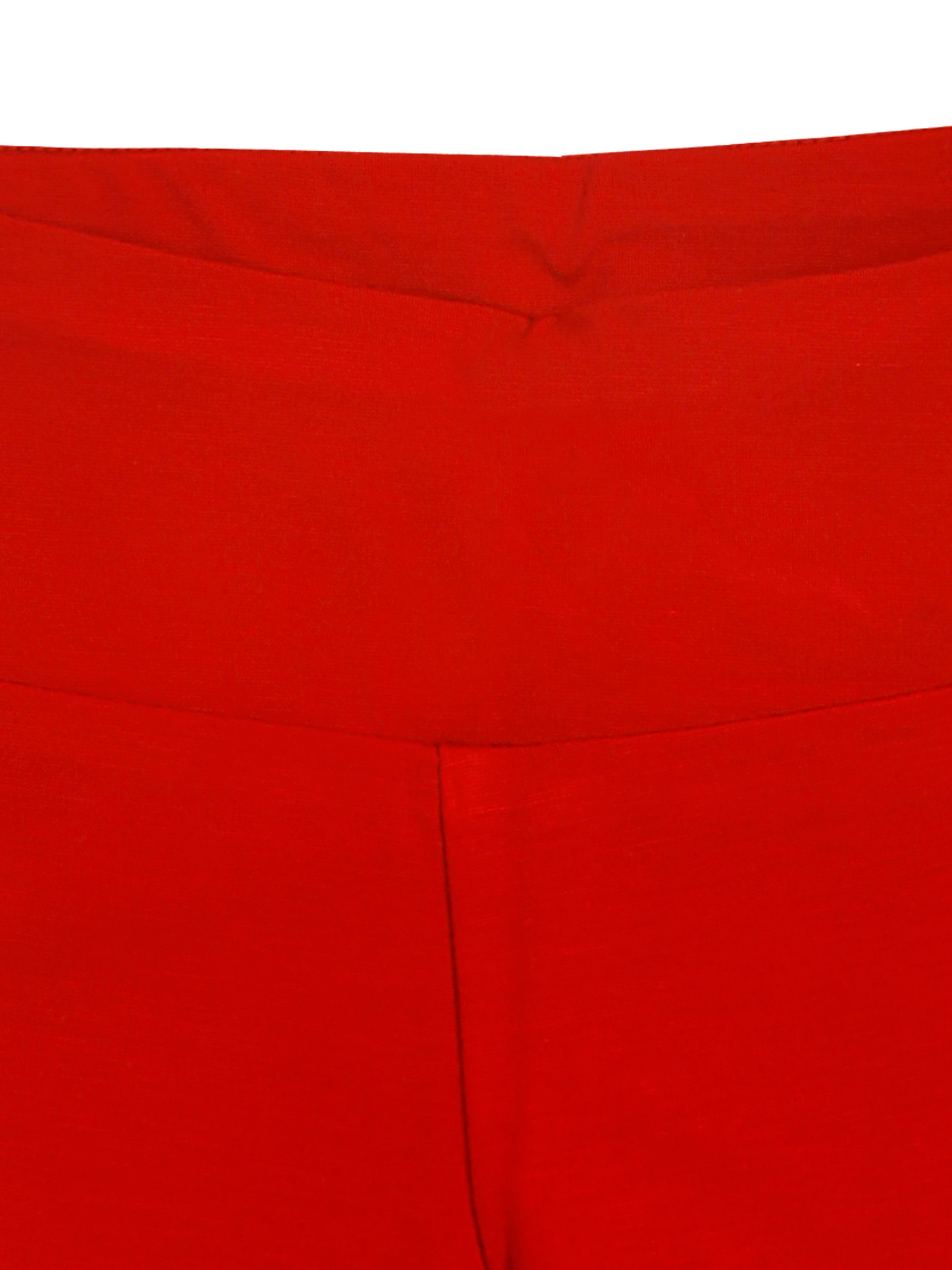 Red Mid-Length Pants – Stretch Comfort Fit