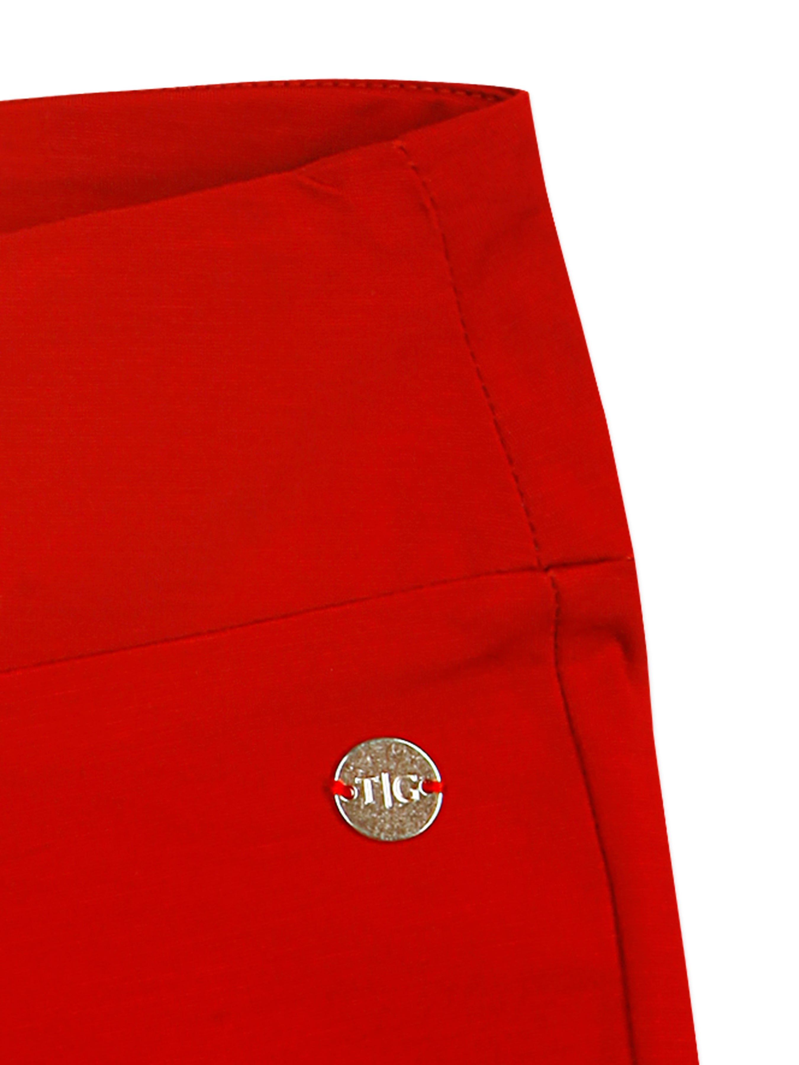 Red Mid-Length Pants – Stretch Comfort Fit