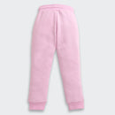 Tiny Girl Light Pink Fleece Jogger Pants for Girls | Soft Winter Track Bottoms | Comfortable Kids Wear | Tiny Girl India
