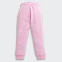 Tiny Girl Light Pink Fleece Jogger Pants for Girls | Soft Winter Track Bottoms | Comfortable Kids Wear | Tiny Girl India