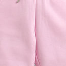 Tiny Girl Light Pink Fleece Jogger Pants for Girls | Soft Winter Track Bottoms | Comfortable Kids Wear | Tiny Girl India