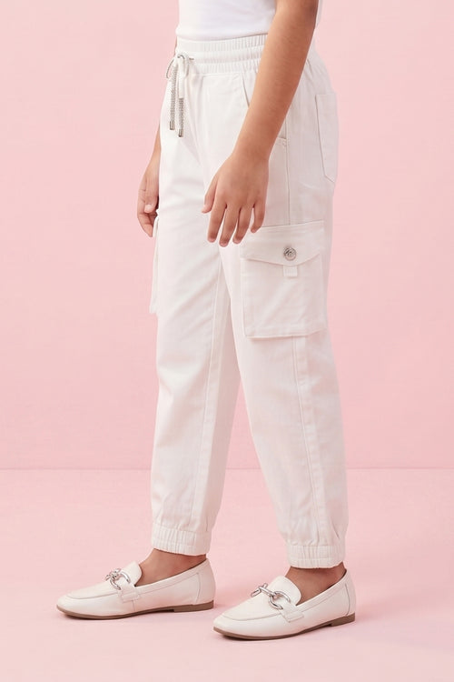 Classic White Cargo Joggers JO0120