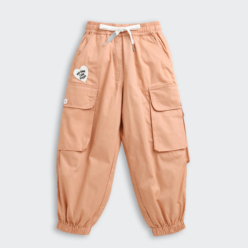 Peach Cargo Jogger Pants JO0144