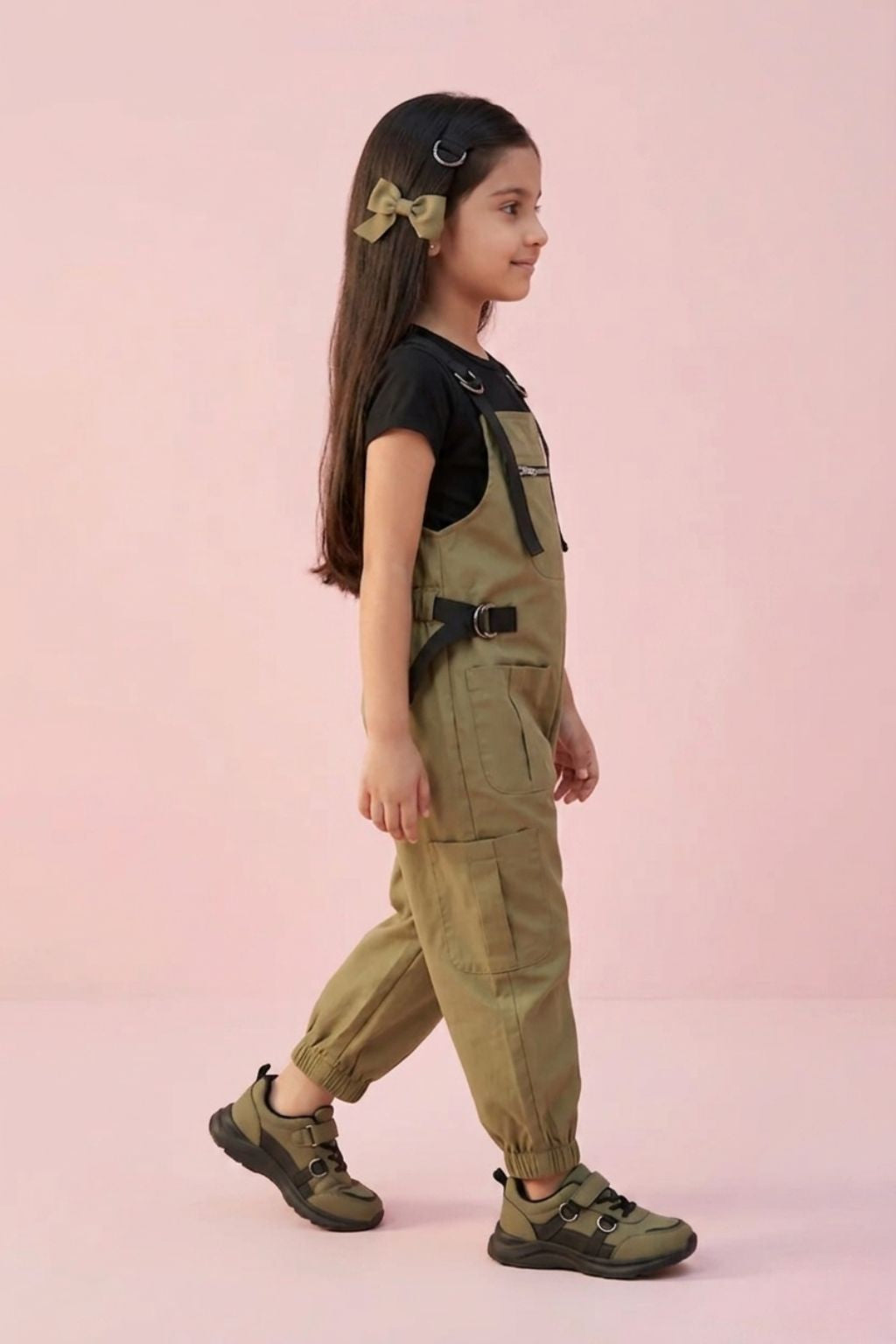 Urban Cargo Style Olive Dungaree JP348