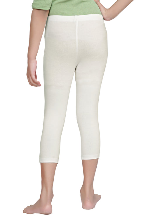 Cream Stretch Capri LG725