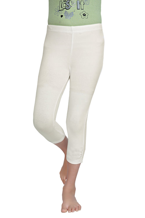 Cream Stretch Capri LG725